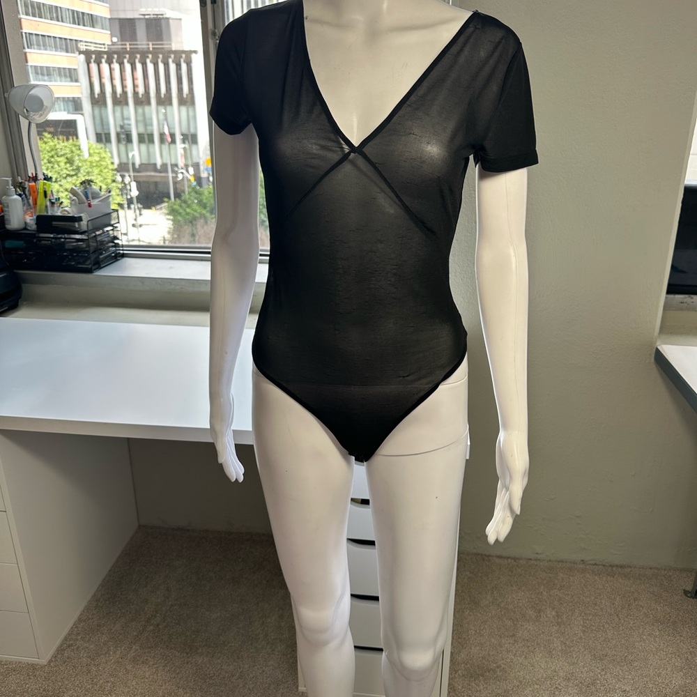Black mesh Bodysuit
